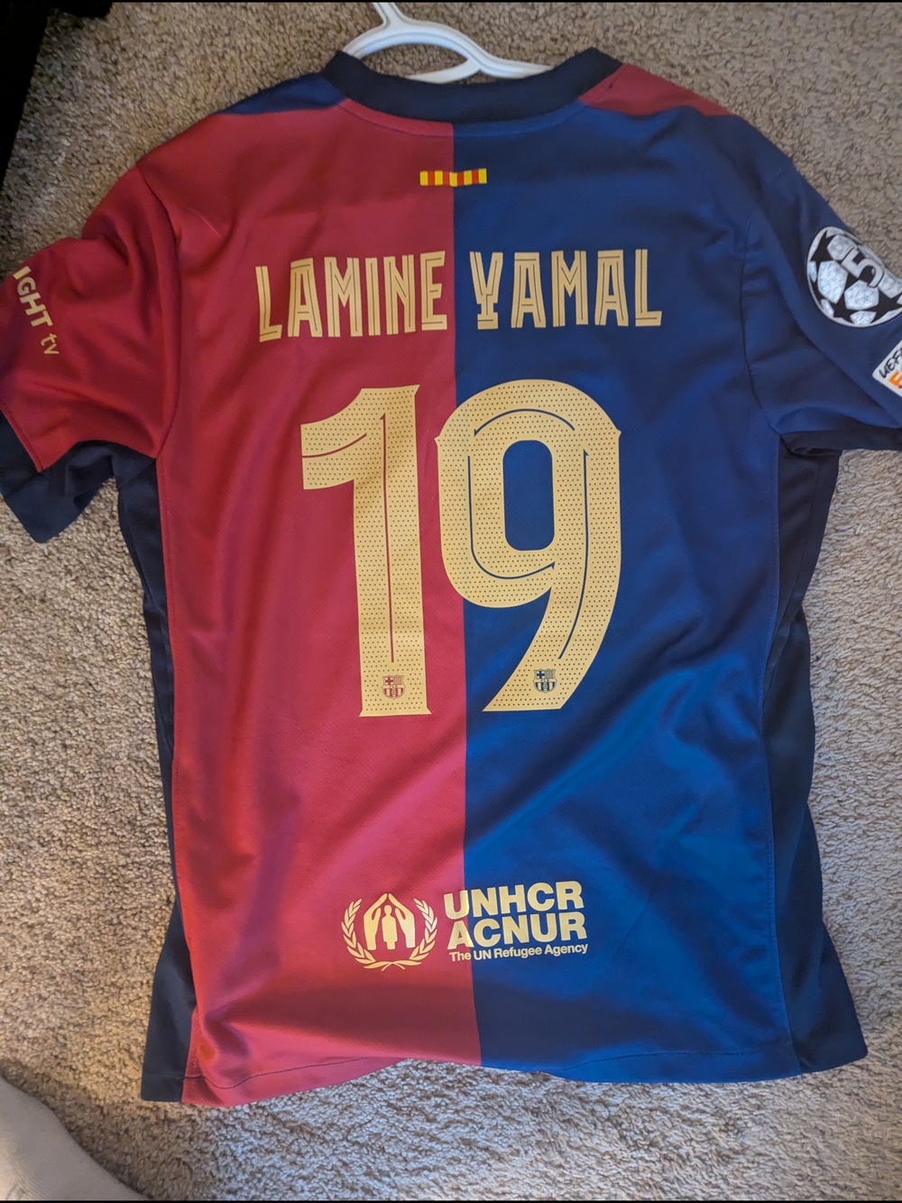 LAMINE YAMAL #19 BARCELONA HOME JERSEY AUTHENTIC